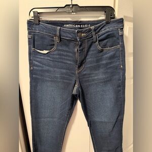 American Eagle Outfitters Women's Dark Blue Skinny Jeans 12 Short